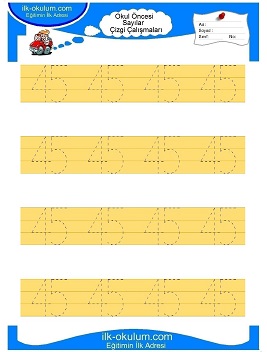 Çocuklar İçin Çizgi Çalışma Sayfaları 